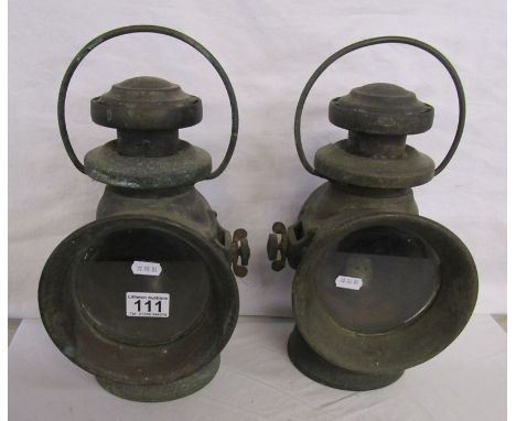 Pair of railway lamps - King of the Road by Lucas