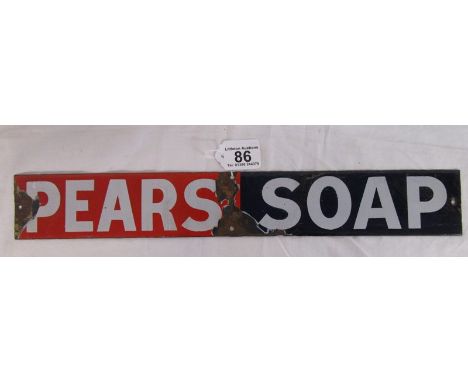 Enamel sign - Pears Soap (47cm x 7cm)