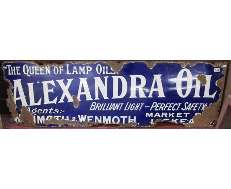 Enamel sign - Alexandra Oil (153cm x 46cm)