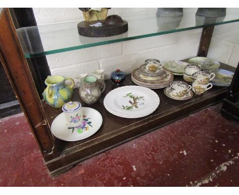 Shelf of good quality ceramics to include Royal Worcester&nbsp;Palissey &amp; studio pottery