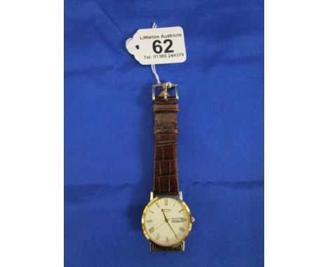 Gents gold plated Rotary watch in working order
