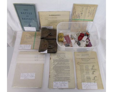 Collection of militaria to include large 1943 WWII Luftwaffe map