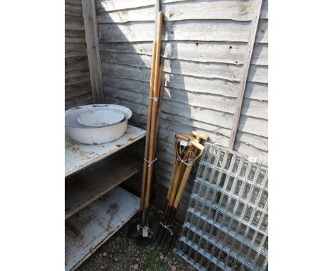 Collection of garden tools