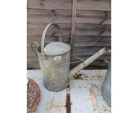 Vintage galvanised watering can marked Wimpey