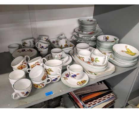 A Royal Worcester Evesham vale pattern dinner, tea and breakfast service Location: 