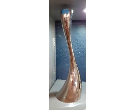 Georg Jenson -A stainless steel 'Cobra' medium sized (20cm high) sized candlestick designed by Constantin WortmannLocation: 7