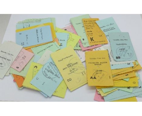 A collection of concert ticket stubs