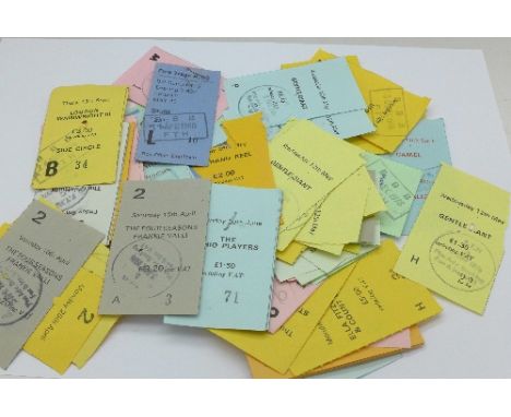 A collection of concert ticket stubs