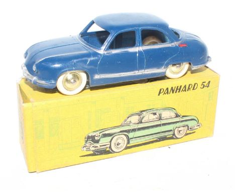 A CIJ of France model No. 3/54 Panhard 54 saloon comprising of blue body with silver detailing, spun hubs, and white tyres, i