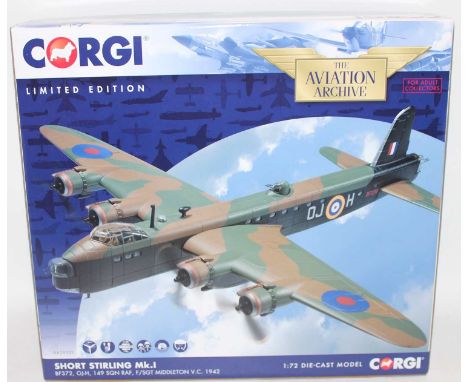 A Corgi Aviation Archive model No. 39502 1/72 scale limited edition diecast model of a Short Sterling Mk1 Aircraft, housed in