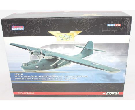 A Corgi Aviation Archive model No. US36109 1/72 scale limited edition diecast model of a PBY-5A Catalina of Commander Air For