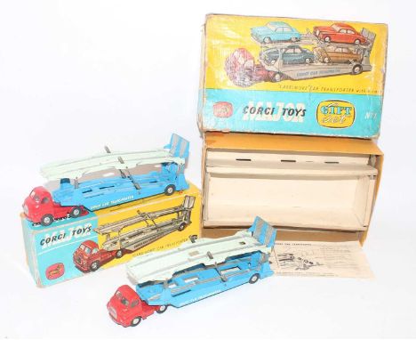A Corgi Toys gift set and single issue boxed diecast group to include a gift set No. 1 Carrimore Car Transporter with four ca
