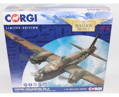 A Corgi Aviation Archive model No. AA34806 1/72 scale limited edition diecast model of a Vickers Wellington Mk2 aircraft, hou