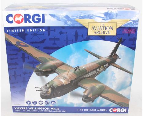 A Corgi Aviation Archive model No. AA34806 1/72 scale limited edition diecast model of a Vickers Wellington Mk2 aircraft, hou