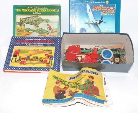 A collection of various mixed loose 1950's Meccano and hardback books, including The Hornby Companion Series Vol 2, Vol 6, an