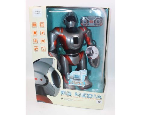 Wow Wee Product RS Media Large Scale Robot, un-opened example, appears complete in the original box