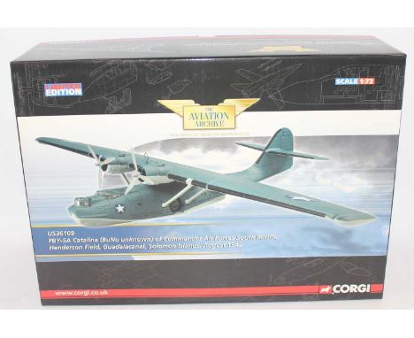 A Corgi Aviation Archive model US36109 1/72 scale limited edition diecast model of a PBY-5A Catalina of Commander Air Force's