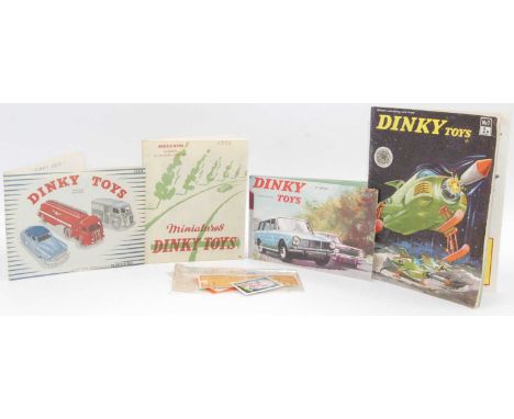 Dinky group of 4 catalogues as follows, 1952 French fold-out leaflet, 1954 French issue, 1966 French issue and a 1971 English