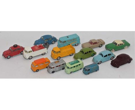 One tray containing a quantity of various mixed vintage diecast all related to Volkswagen examples to include a Dinky No. 181