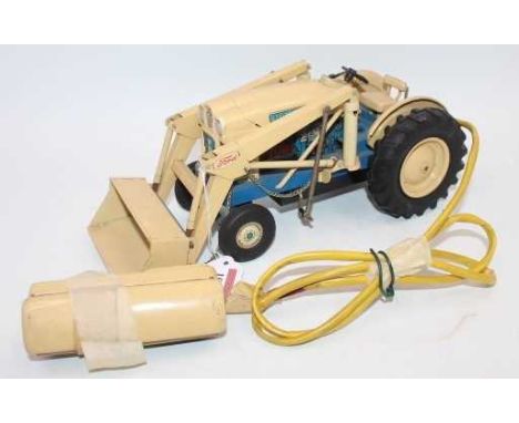 Cragstan (USA) Ford 4000 Diesel Industrial Tractor, large tinplate battery-operated model finished in blue and cream, with ti