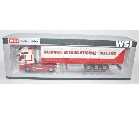 WSI Collectibles 1/50th scale " Marron International Ireland" in red and white Scania R Topline Curtainsider. (NMM-BVG)