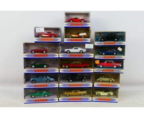 Matchbox Dinky - 16 boxed Matchbox Dinky diecast model cars. Lot includes DY-16 Ford Mustang Fast Back; DY-25 Porsche 365 Cou