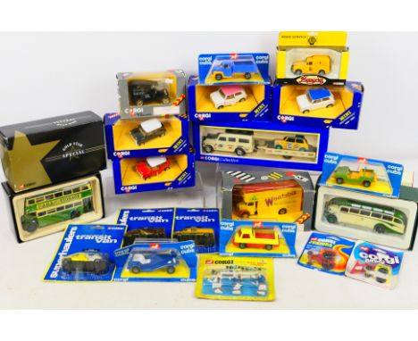 Corgi - A boxed collection of 19 Corgi diecast model vehicles and accessories from a variety of Corgi ranges. Lot includes Co