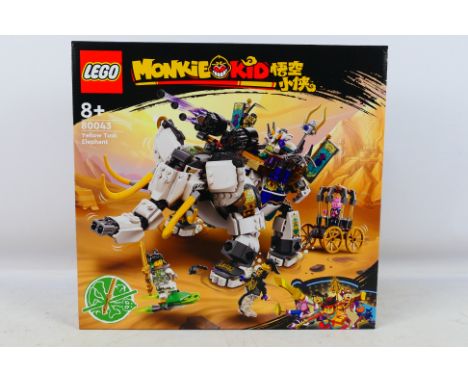 Lego - A soon to be retired factory sealed Lego Monkie Kid #80043 Yellow Tusk Elephant. The set is presumed to be in Mint con