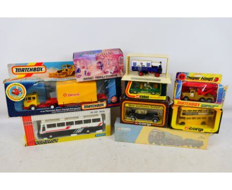 Matchbox - Corgi - Joal - 8 boxed diecast vehicles to include #K-135 Superkings Mercedes Benz Garage Transporter, A factory s