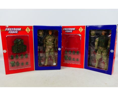 Blue Box - Two boxed Blue Box Toys 'Freedom Force' US Marine Corp 'Persian Gulf' 1:6 scale action figures. Lot consists of #2