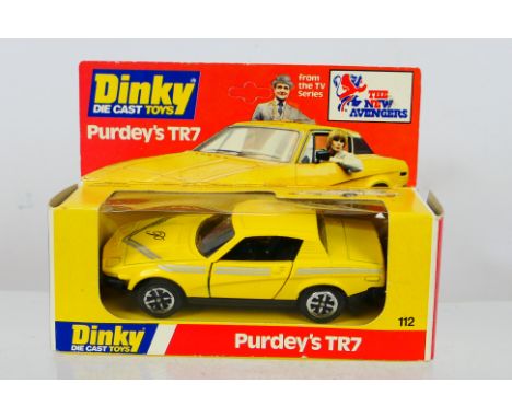Dinky Toys - A boxed Dinky Toys #112 'The New Avengers' Purdey's TR7. The model in yellow appears to be in Mint condition, pr