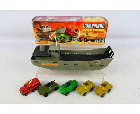 Matchbox - A boxed Matchbox G9 Commando Task Force Gift Set. The set comes with five unboxed Matchbox Rolamatic vehicles ( so