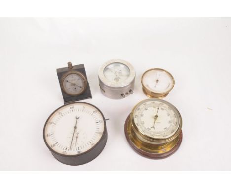 A collection of various early to mid 20th Century barometers and stopwatches
To include a Kelvin Hughes brass cased marine ba