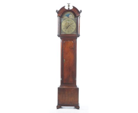 An 18h Century mahogany longcase clock, signed William Thompson, Chester
A 32cm brass dial with Roman numerals, seconds dial 