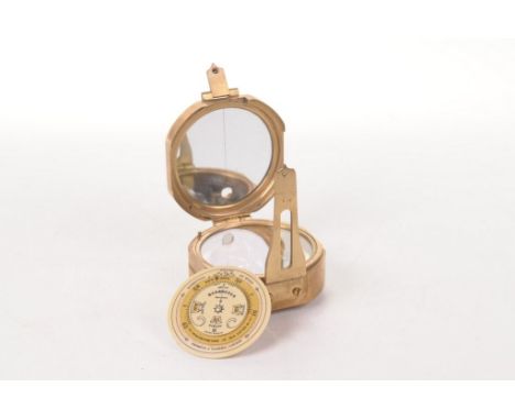A 19th Century  Negretti & Zamba ivory pocket forecaster
Of circular form with three moveable dials, patent number 6276/15, w