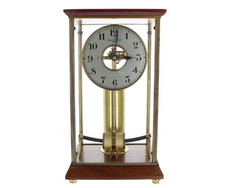 Bulle electric four glass mantel clock,&nbsp;the 5.25" silvered chapter ring signed Bulle-Clock, Brevete S.G.D.G., Patented, 