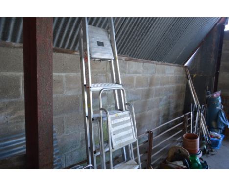 Two aluminium step ladders