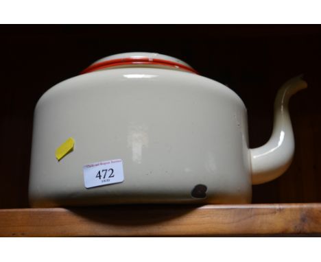 An enamel kettle
