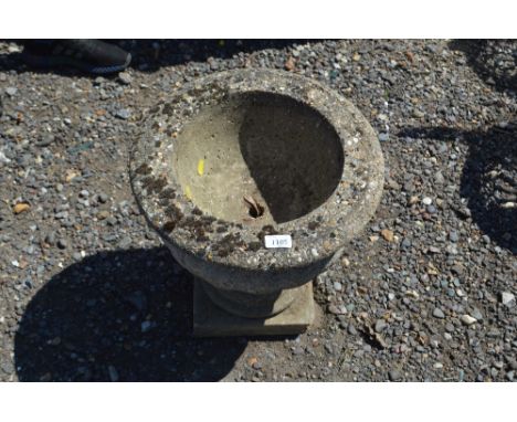 A concrete garden planter 