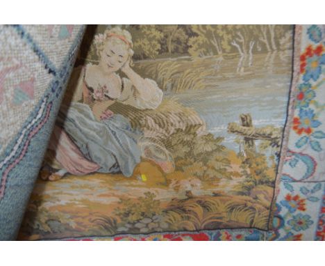 An approx 6'6" x 4'6" wool tapestry 