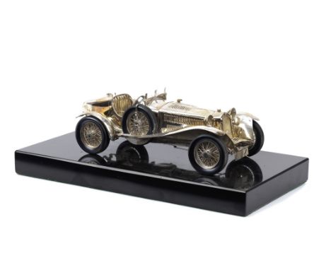 A Sterling silver scale model of an Alfa Romeo Monza by Theo Fennell (1951- ), Hallmarked London 1990,fine and intricately ma