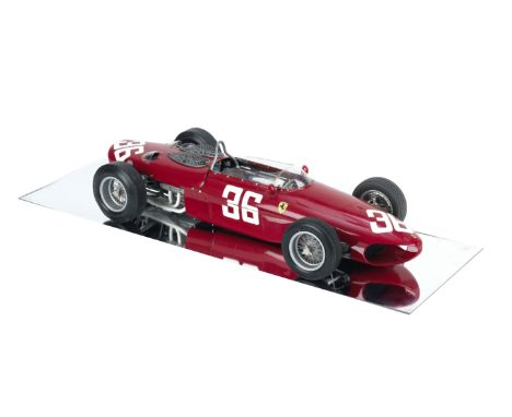 A fine scratchbuilt 1/8 scale Ferrari 156 'Sharknose' model by Rene Dumerez,signed on the base of the model, metal constructi