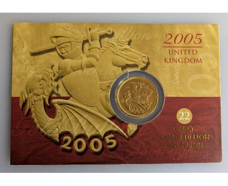 A Royal Mint 2005 22 Carat Gold Bullion Sovereign, not sealed