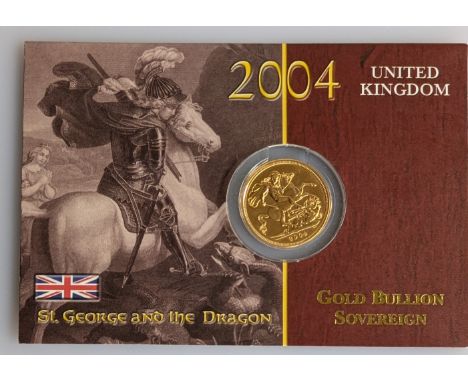 The Royal Mint 2004 Gold Bullion Sovereign, St. George and the Dragon, not sealed