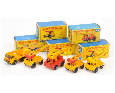 Matchbox Regular Wheels Crane group (1) 11c Taylor Jumbo Cran - yellow ballast box, type A cast open crane jib, dark red hydr