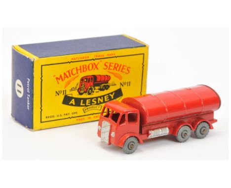 Matchbox Regular Wheels 11b ERF Tanker "Esso" - Stannard Code 3 - red body with silver trim, type A base with open rectangula