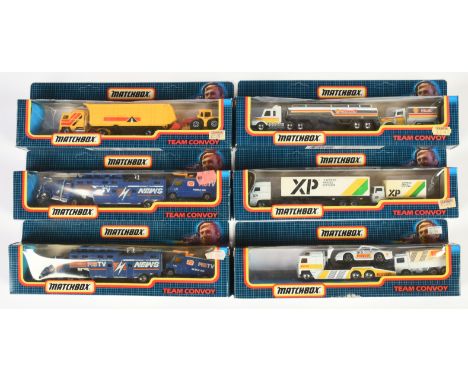 Matchbox Superfast Team Convoy Series (1) TC2 Tanker set "Shell" containing Scania Articulated Tanker and Peterbilt Tanker; (