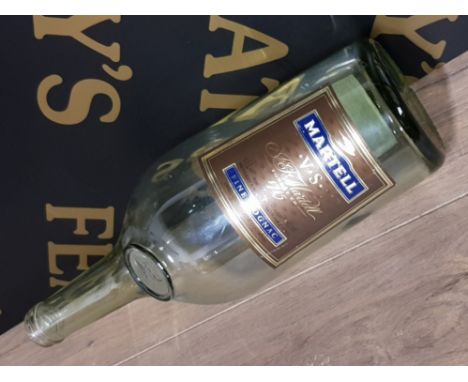 LARGE EMPTY VINTAGE 4.5L MARTELL BOTTLE