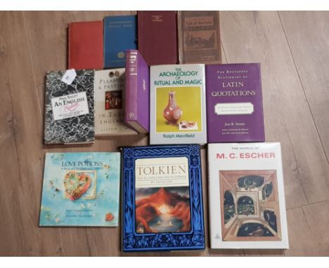 12 VINTAGE BOOKS INCLUDING THE TOLKIEN ILLUSTRATED ENCYCLOPEDIA BY DAVID DAY