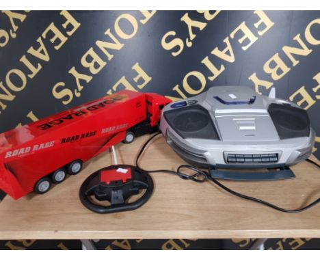 MATSUI CD RADIO CASSETTE RECORDER TOGETHER WITH REMOTE CONTROL ROSD RAGE LORRY